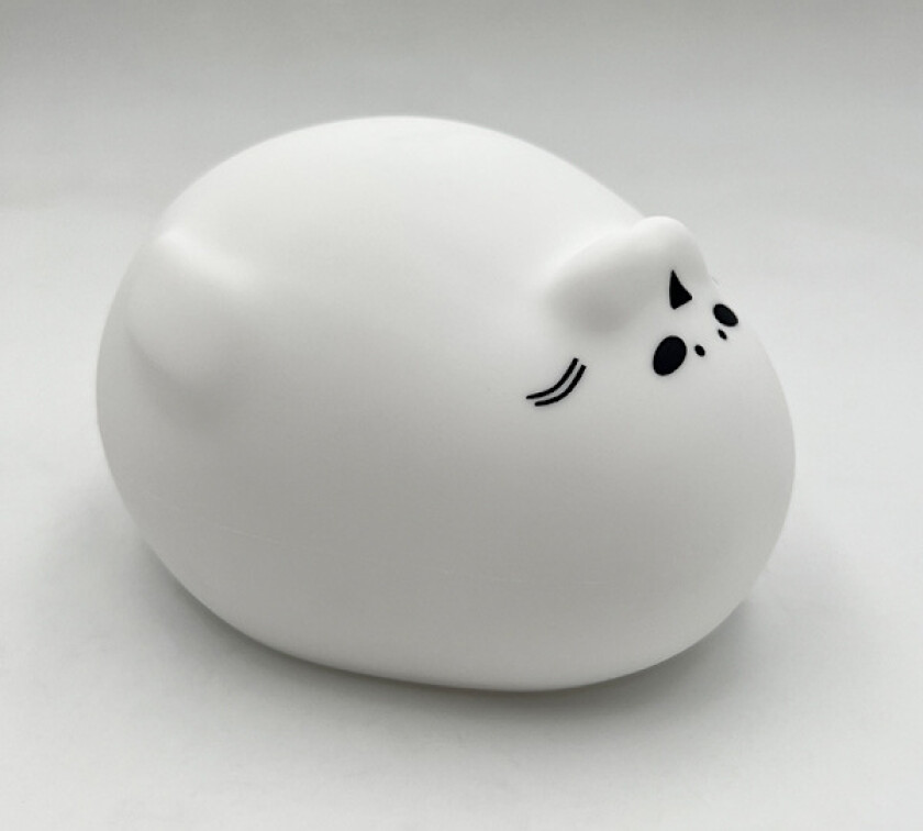 Nattlampe, tofarget LED Squishy Sel-lampe, Søt Silikon