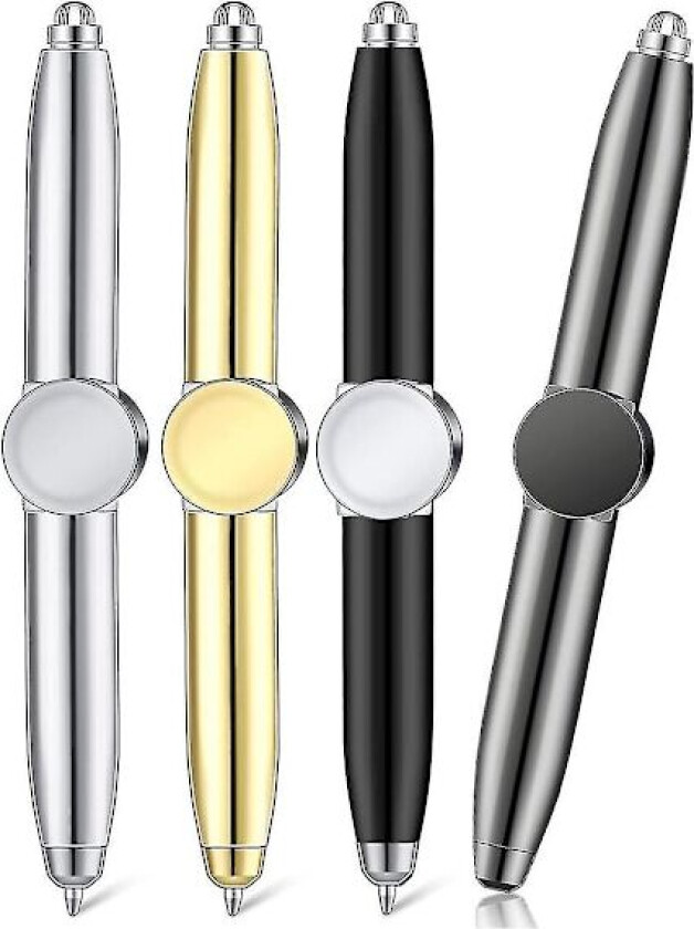4 stk Fidget Penn Spinner Penn med LED-lys Multifunksjonell Kul Angstpenn Hjelp Stressreduserer Kulepenn (Som Vist)-FD8