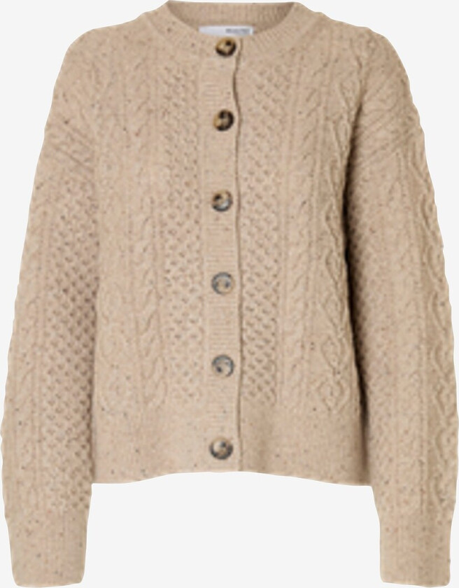 Kardigan slfNelly LS Knit O-neck - Grå