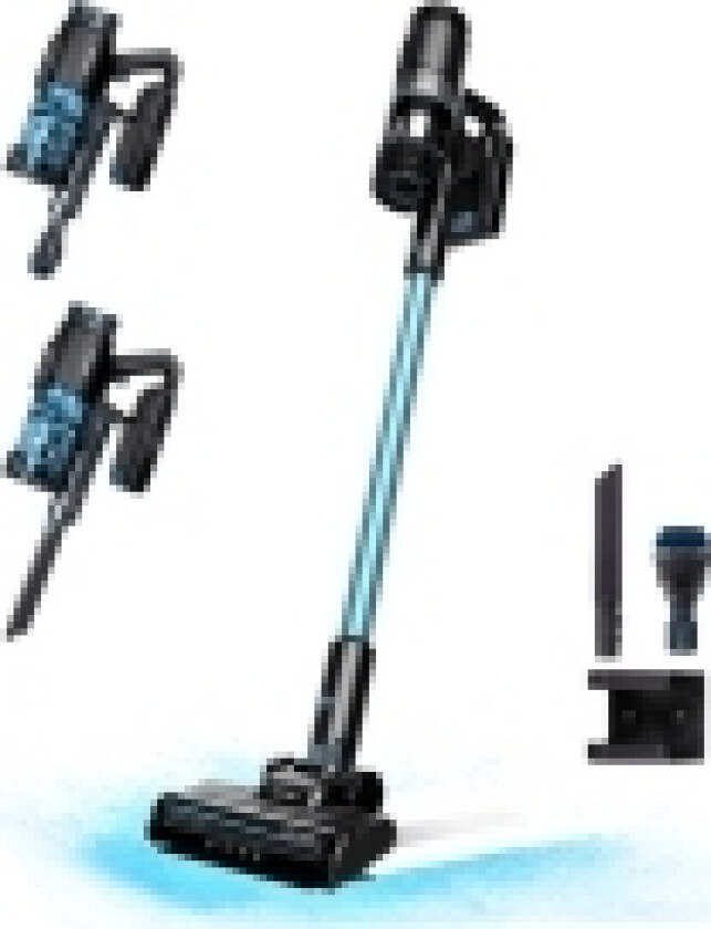 08422, 2-i-1 stavstøvsuger, Uten pose, Sort, Rektangulær, Tørr, Syklonisk