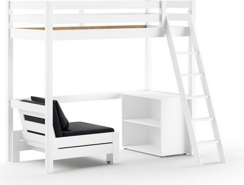 Høyseng med kommode og sovesofa Pino