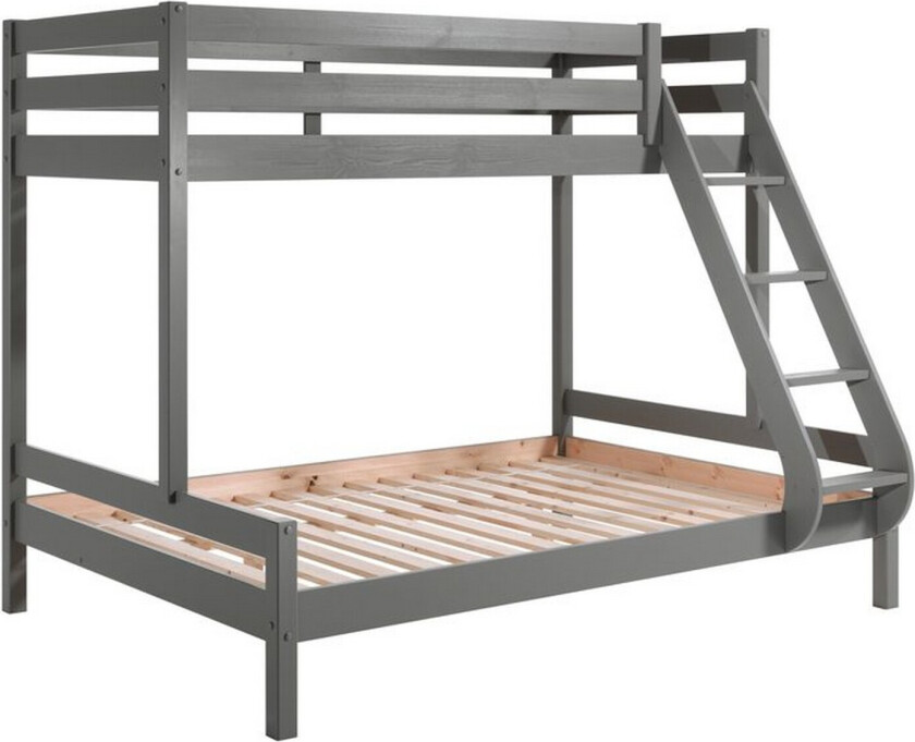 Køyeseng Pino Family 140x200 + 90x200 cm Grå - Grå