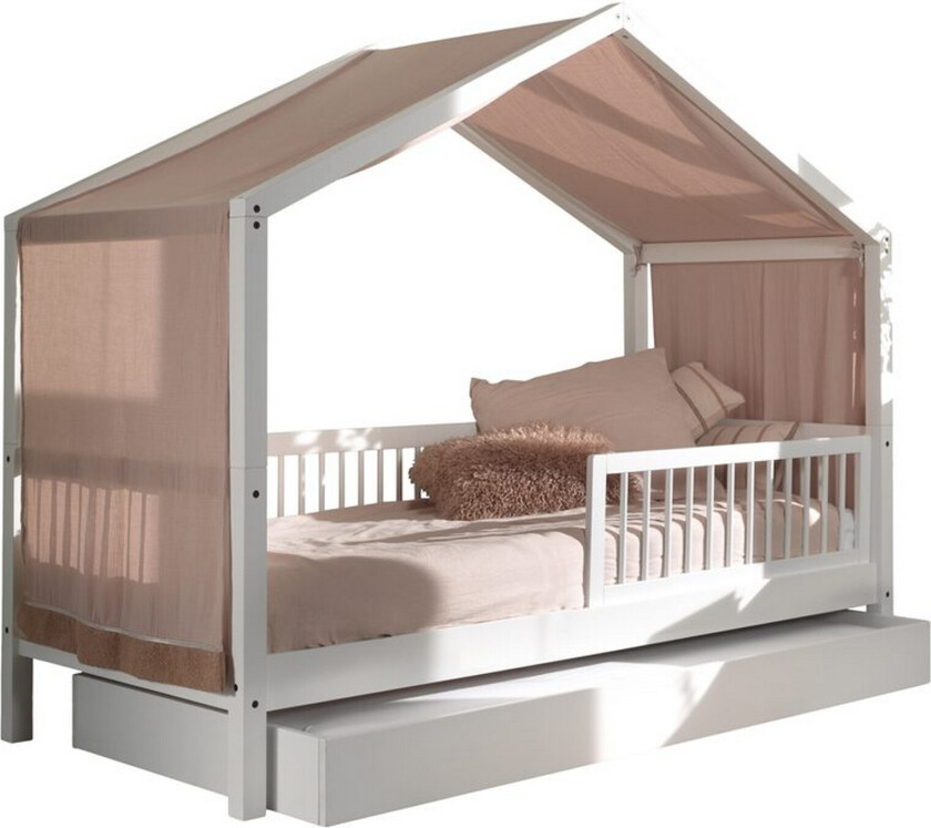 Husseng med skuffe sikkerhetskant tekstilsett Forrest Hvit - Hvit