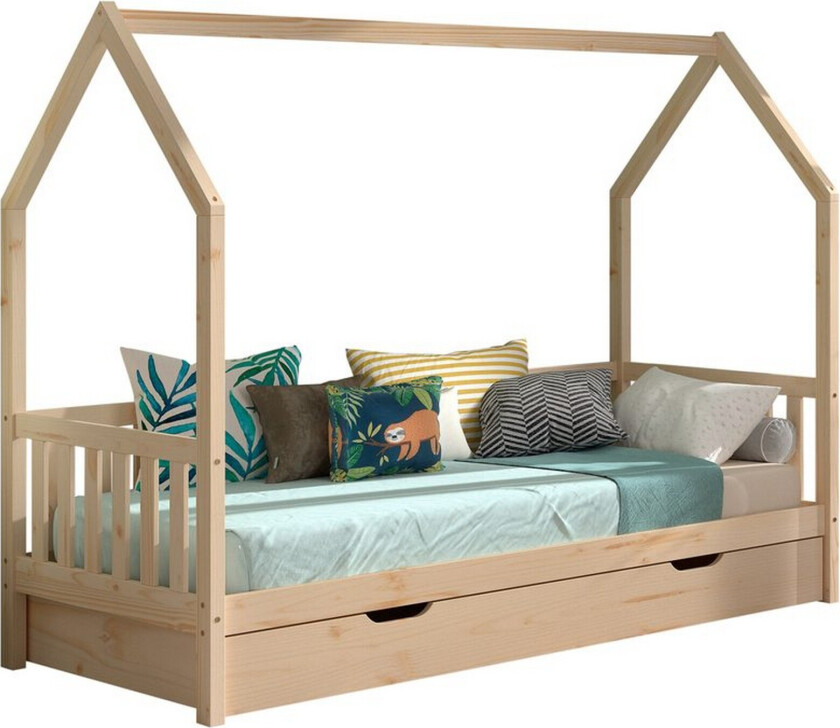 Husseng med underseng Cabane 90x200 cm Naturlig - Naturlig