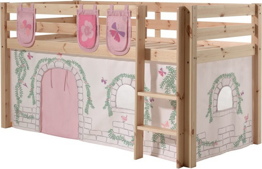 Middelseng med gardin Pino Birdy Naturlig, Naturlig, Uten sklie, Uten tunnel, 3 - Naturlig, Naturlig, Uten sklie, Uten tunnel, 3
