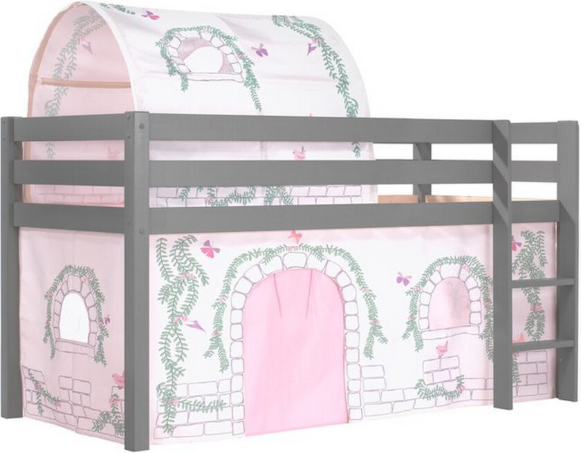 Middelseng med gardin Pino Birdy Grå, Grå, Uten sklie, Birdy, Ingen lommer - Grå, Grå, Uten sklie, Birdy, Ingen lommer