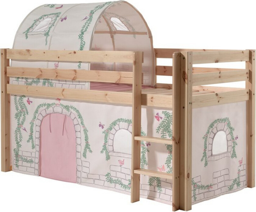 Middelseng med gardin Pino Birdy Naturlig, Naturlig, Uten sklie, Birdy, Ingen lommer - Naturlig, Naturlig, Uten sklie, Birdy, Ingen lommer