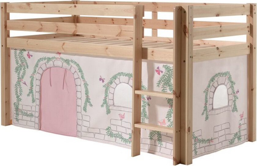 Middelseng med gardin Pino Birdy Naturlig, Naturlig, Uten sklie, Uten tunnel, Ingen lommer - Naturlig, Naturlig, Uten sklie, Uten tunnel, Ingen lommer