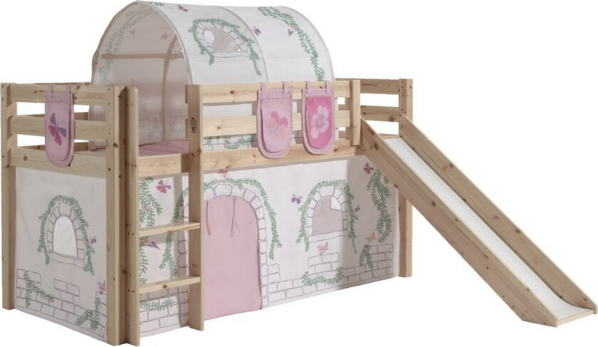 Middelseng med gardin Pino Birdy Naturlig, Naturlig, Med sklie, Birdy, 3 - Naturlig, Naturlig, Med sklie, Birdy, 3
