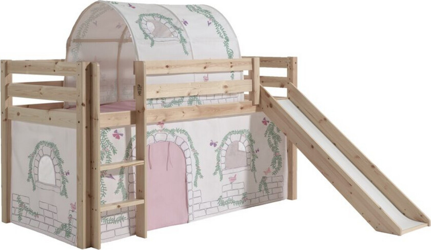 Middelseng med gardin Pino Birdy Naturlig, Naturlig, Med sklie, Uten tunnel, Ingen lommer - Naturlig, Naturlig, Med sklie, Uten tunnel, Ingen lommer