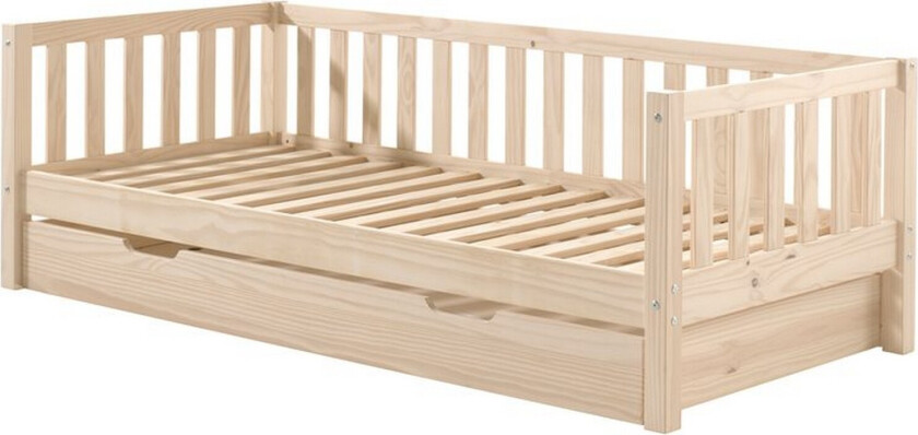 Seng Fritz med 1 skuff Naturlig - Naturlig