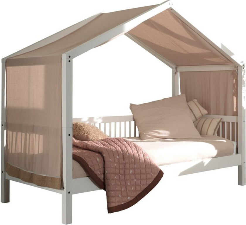 Seng med tekstilsett Forrest Hvit - Hvit