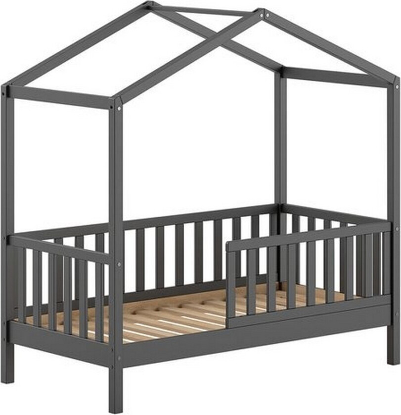 Småbarnshus Seng Dallas 70x140 cm Antrasitt - Antrasitt