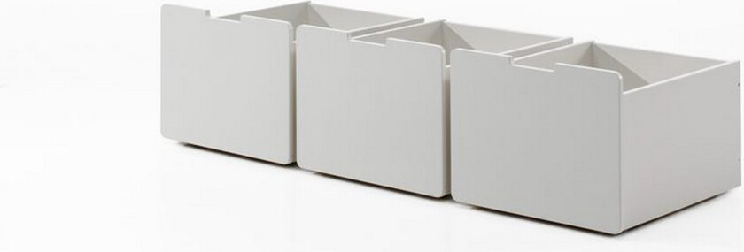 Sett med 3 skuffer Pino Hvit - Hvit