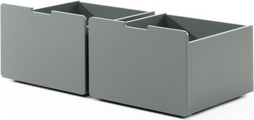 Sett med 2 skuffer Pino Grå - Grå