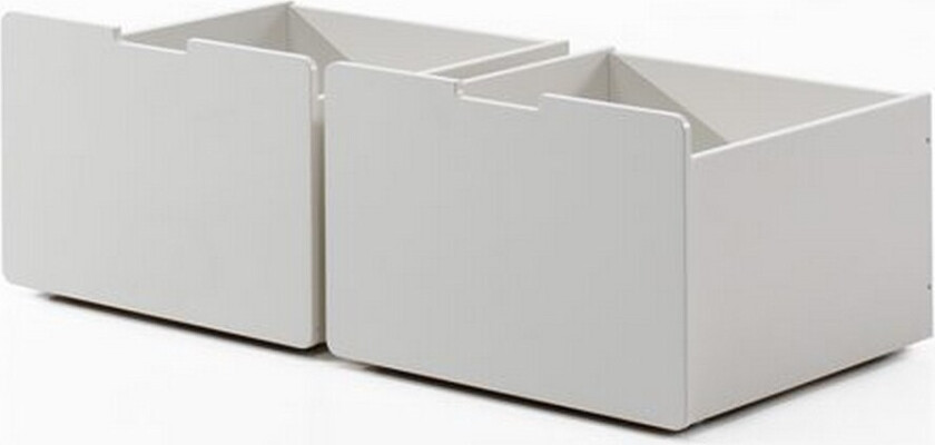 Sett med 2 skuffer Pino Hvit - Hvit