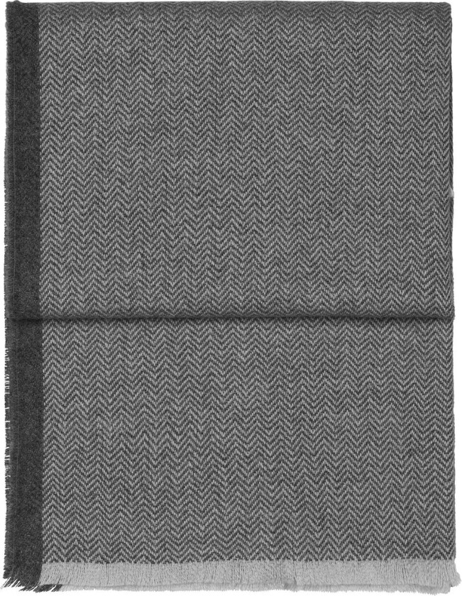 Herringbone pledd 130x190 cm Light grey-grey