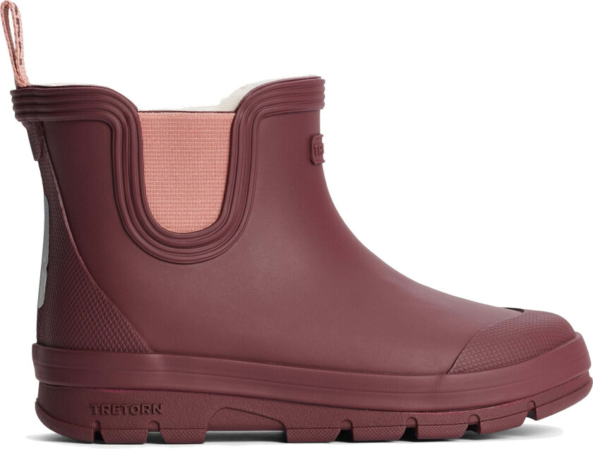 Aktiv Chelsea Fôrede Gummistøvler, Burgundy, 25 - Gummistøvler - Naturgummi