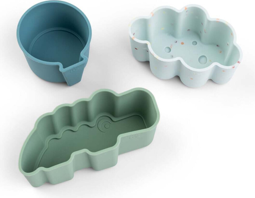 Happy Clouds Silikonformer 3-Pakk, Blue - Tåteflasker & Tilbehør - Silikon