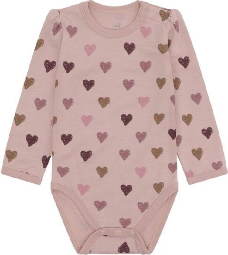 Bilde av Hust And Claire - Body Ull/ Bambus Baloo Hearts Puff Adobe Rose