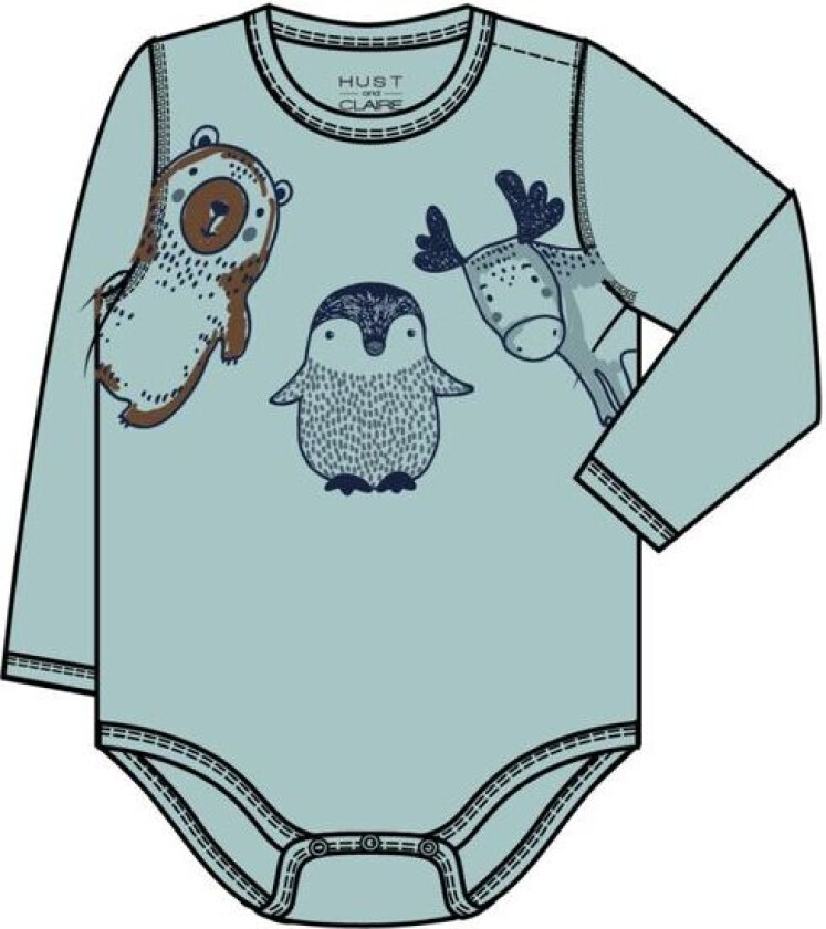 Body Ull og Bambus Baloo Animal Baby Blue