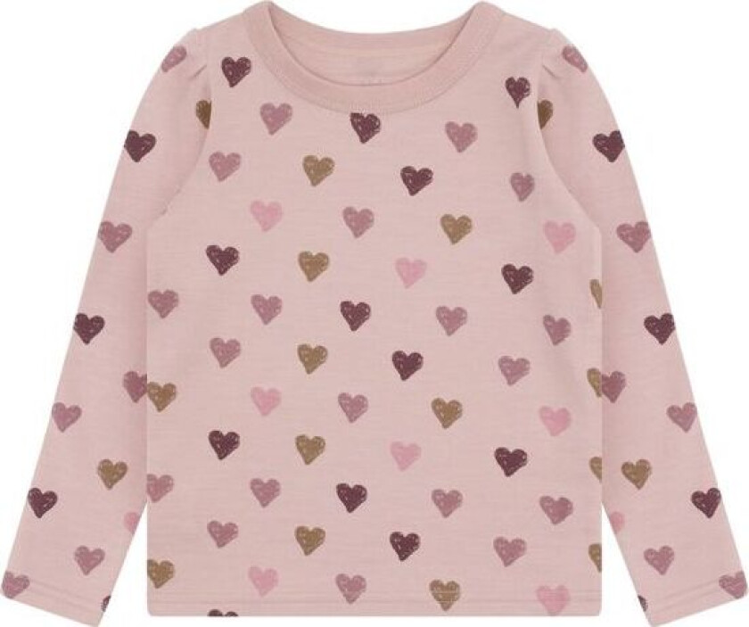 Hust And Claire - Trøye Ull/ Bambus Abba Hearts Puff Adobe Rose