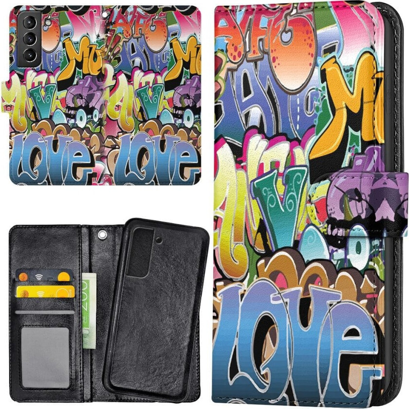 Samsung Galaxy S21 - Lommebok Deksel Graffiti