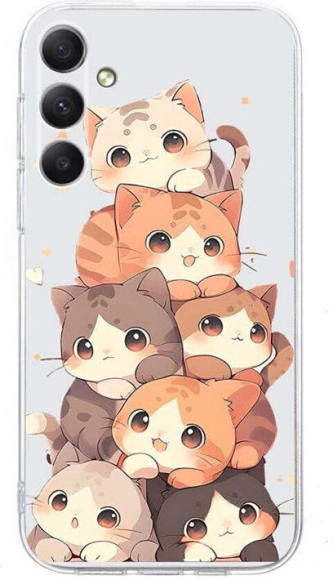 Samsung Galaxy S25 FE Fleksibelt Plast Deksel med Motiv - Katter