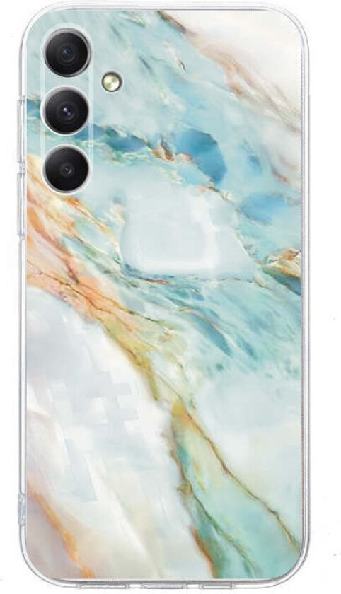 Samsung Galaxy S25 FE Fleksibelt Plast Deksel med Motiv - Marmor