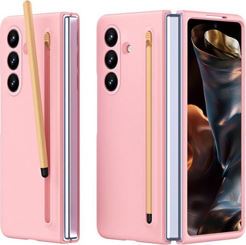 Samsung Galaxy Z Fold7 Hard Plast Deksel m. Stylus - Rosa