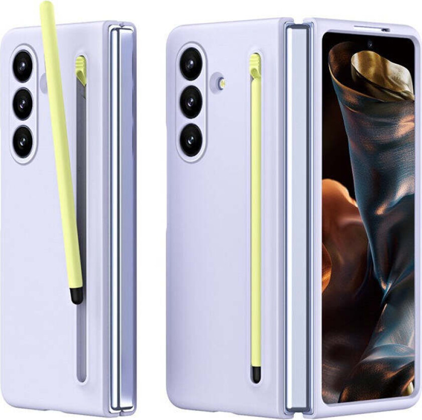 Samsung Galaxy Z Fold7 Hard Plast Deksel m. Stylus - Lilla