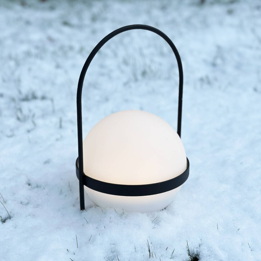 LED-solcellelampe Summer, hvit/svart Høyde 26 cm