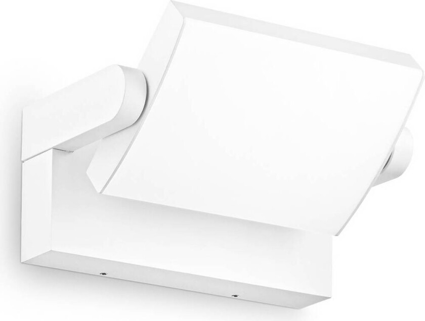 Ideal Lux utendørs LED-vegglampe Swipe, hvit, IP54, 3000 K