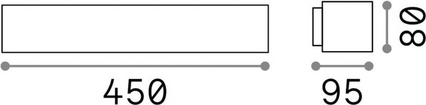 Ideal Lux utendørs vegglampe Andromeda, kaffe, bredde 45 cm E27