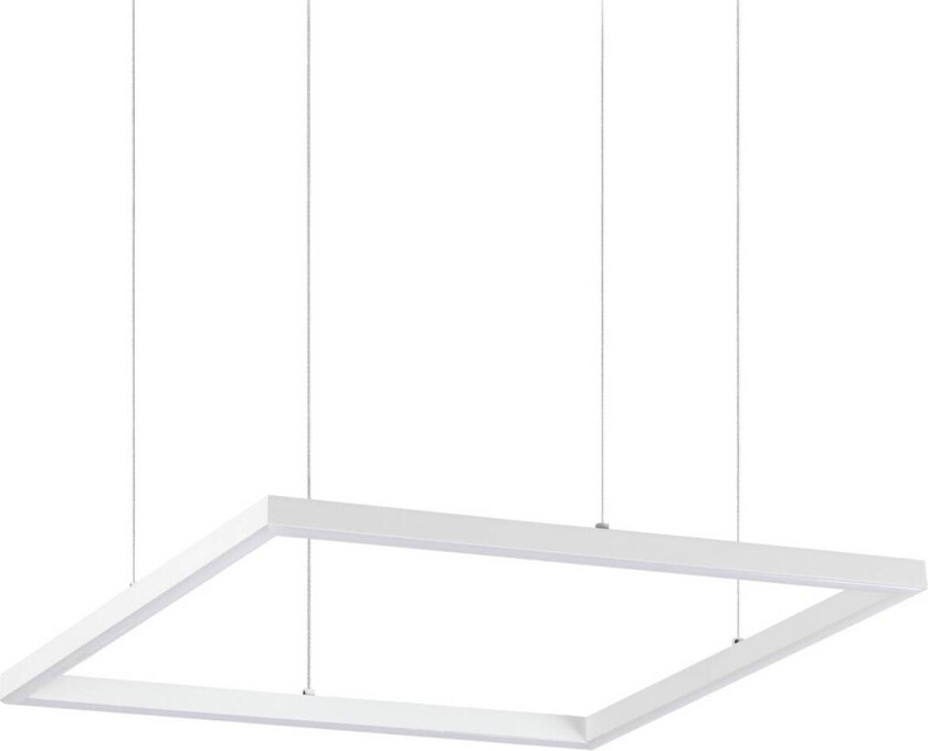 Ideal Lux LED-hengelampe Oracle Slim 50 x 50 cm hvit 3.000 K