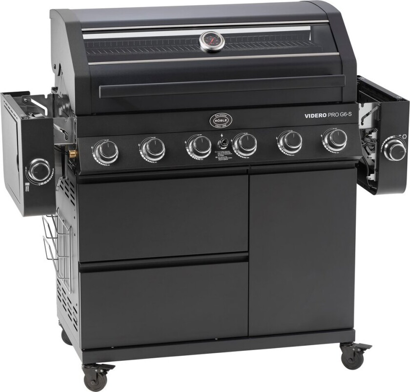 Videro PRO G6-S Vario+ gassgrill Mattsvart