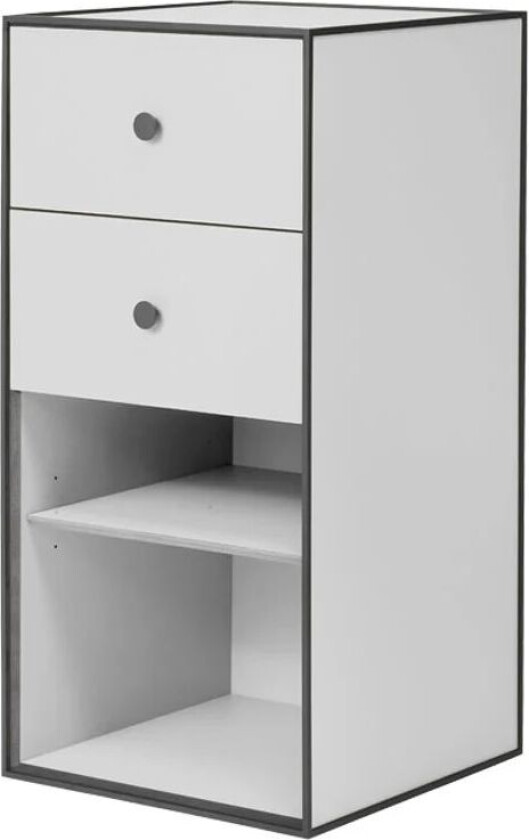 Frame 70 oppbevaring light grey, 2 skuffer, 1 hylleplate