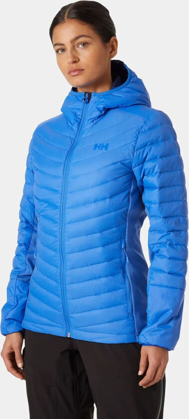 Dame Verglas Hette Dun Hybrid Isolert Jakke Blå M GråM