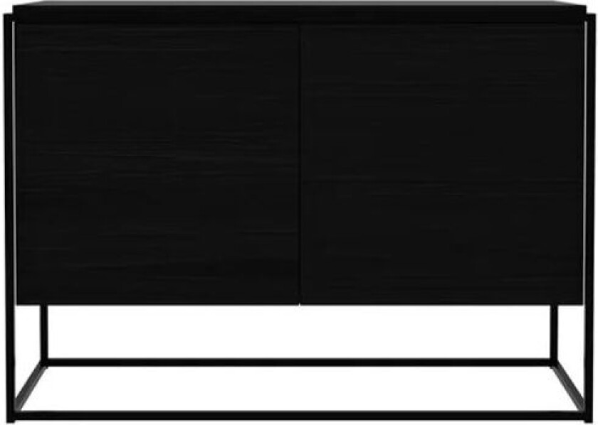Bilde av Monolit sidebord Sort eik 2 dører-Metall