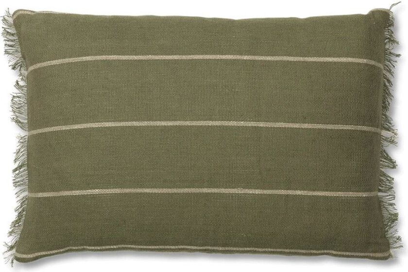 Calm putetrekk 40 x 60 cm Olive-Off-white