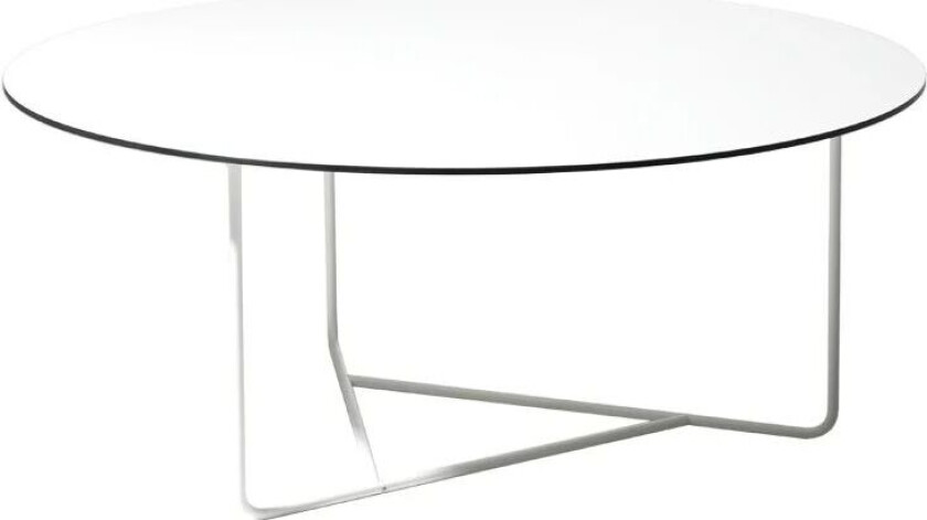 Tellus sofabord hvit, hvitt stativ, H 41 D 100