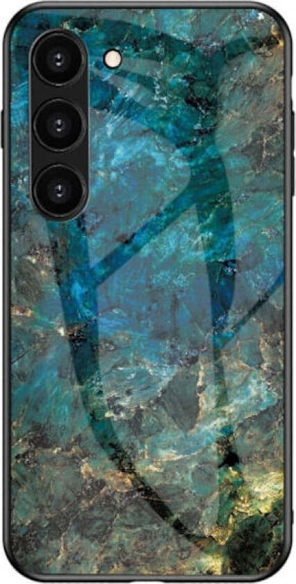 Fantasy Marble Samsung Galaxy S23 Plus Deksel - Smaragd Klinkekule