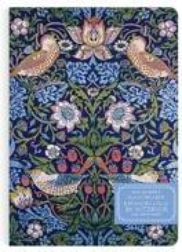 William Morris Strawberry Thief Handmade Embroidered B5 Journal