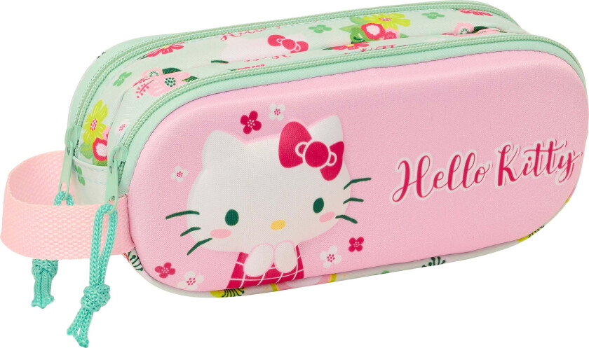 3D Dobbeltpennal, Rosa/Grønn - Pennal