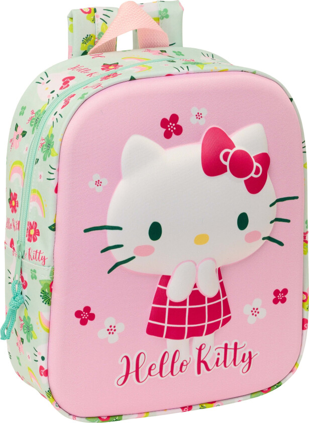 3D Mini Ryggsekk 6L, Rosa/Grønn - Ryggsekker - Polyester