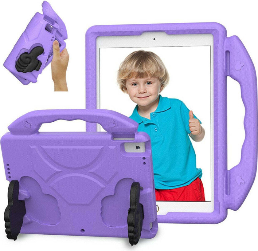 iPad 10.2" (2021 / 2020 / 2019) / Air (2019) Barn Deksel m. Thumb Kickstand - Lilla