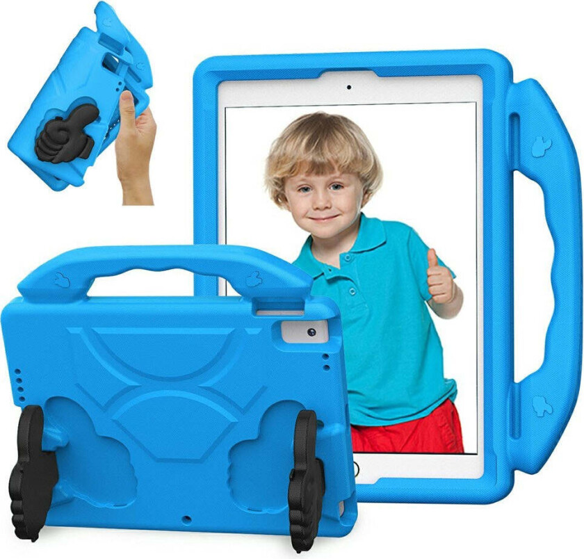 iPad 10.2" (2021 / 2020 / 2019) / Air (2019) Barn Deksel m. Thumb Kickstand - Blå