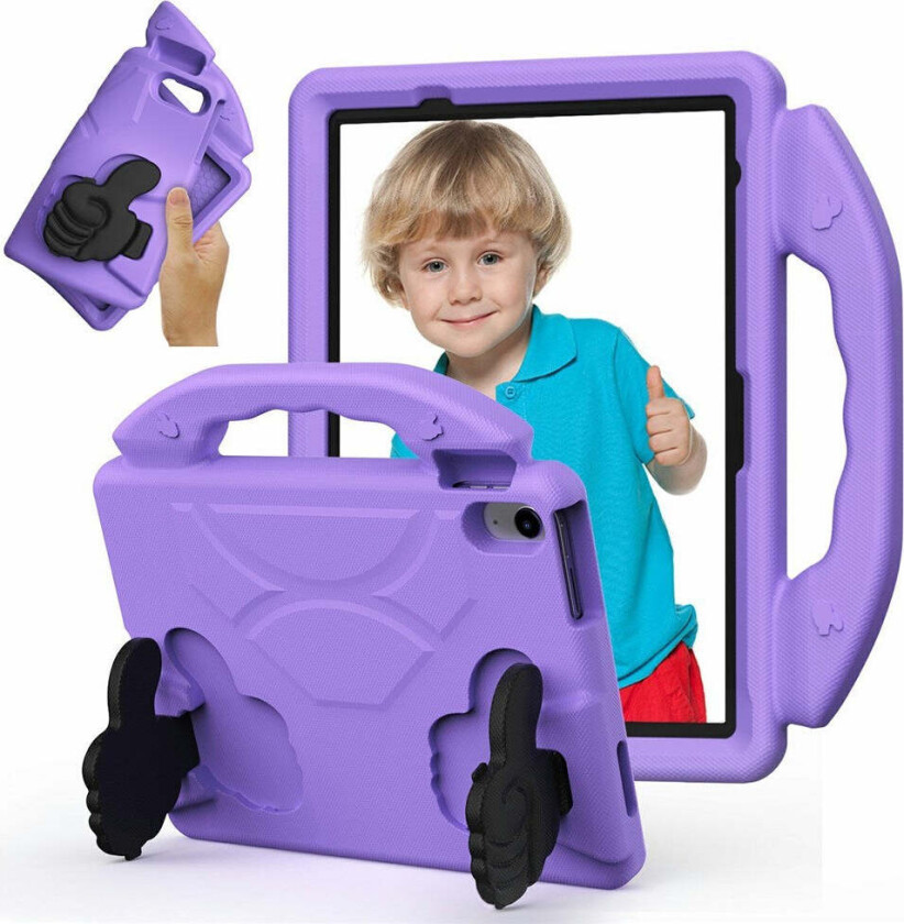 iPad 11" (2025) / Air 11" (2025 / 2024) / 10.9" (2024 / 2022) Barn Deksel m. Thumb Kickstand - Lilla