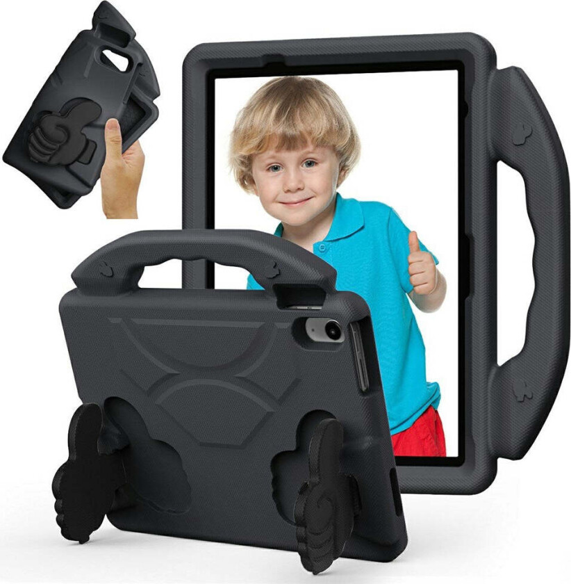 iPad 11" (2025) / Air 11" (2025 / 2024) / 10.9" (2024 / 2022) Barn Deksel m. Thumb Kickstand - Svart