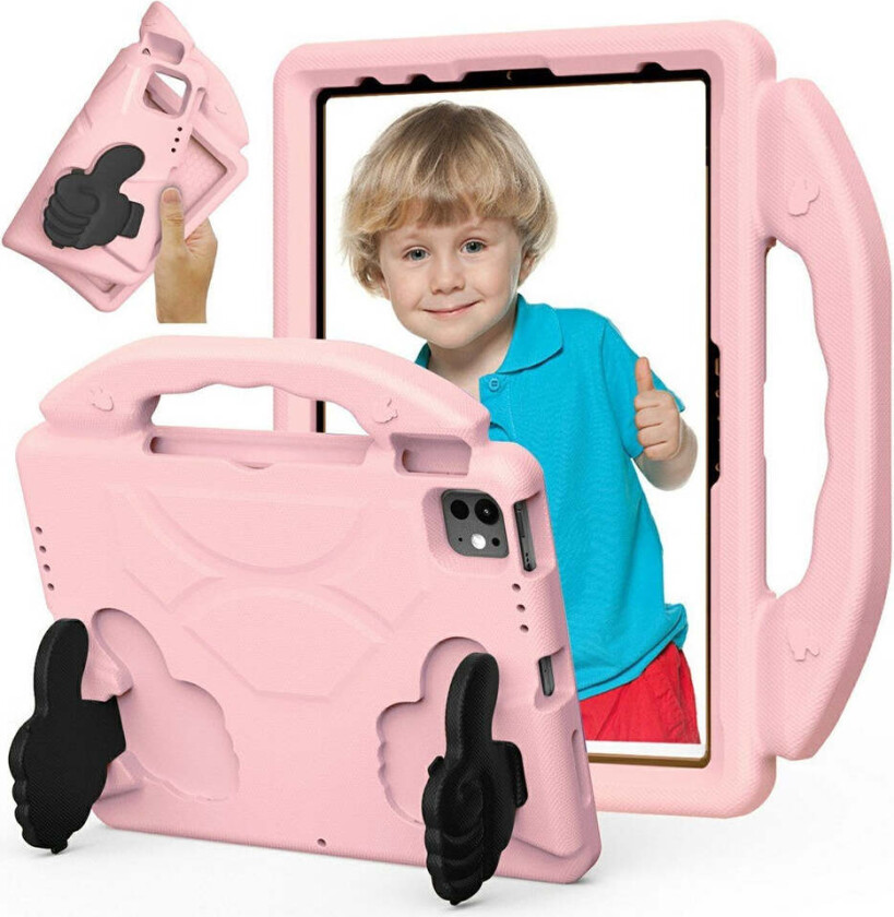 iPad Pro 11" (2024 - 2018) / Air (2022 / 2020) Barn Deksel m. Thumb Kickstand - Rosa